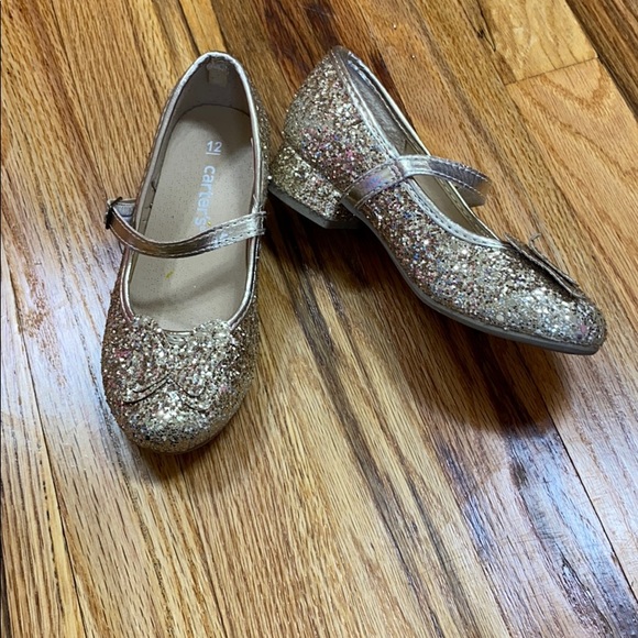 carter's gold glitter shoes
